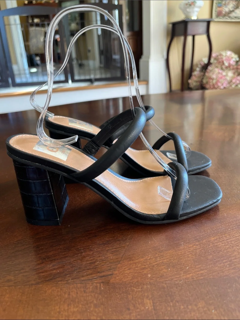 Dolce Vita Black Double-Strap Slide Sandals